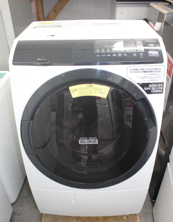 HITACHI 日立 ドラム式洗濯乾燥機 BD-SG100EL形 20年製