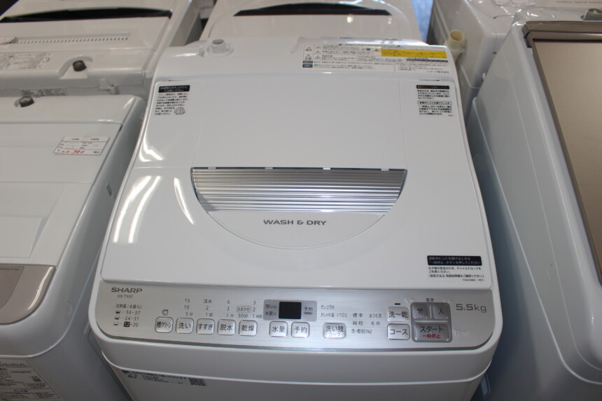 SHARP タテ型洗濯乾燥機 ES-TX5C-S 19年製