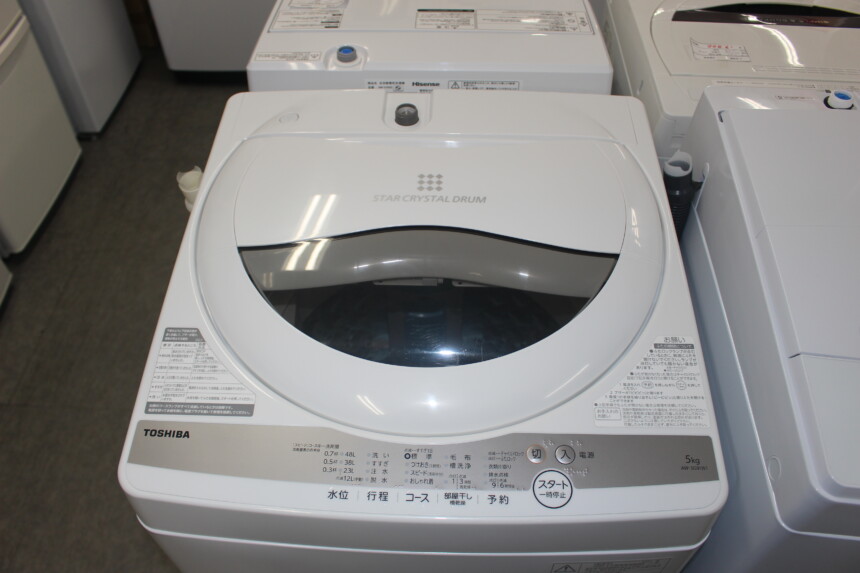 TOSHIBA 東芝 全自動洗濯機 AW-5G9 5㎏ 21年製